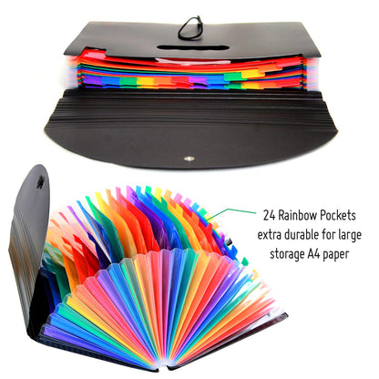 - Meknaail File Organiser | 24 Pockets Document Organiser -
