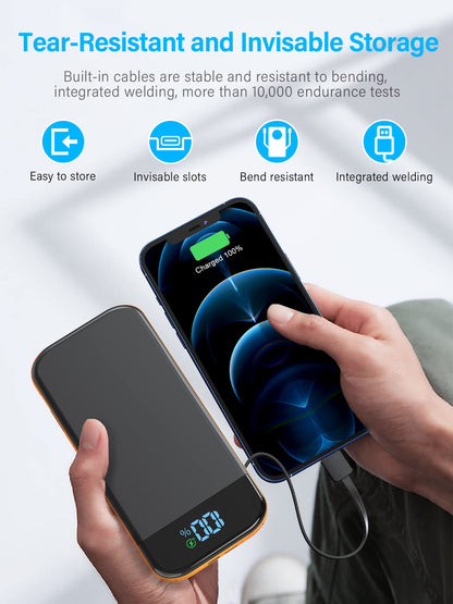- Power Bank 42800mAh Huge Portable Charger | PD20W Fast Charging USB-C Input/Output | 5 Charging ports -