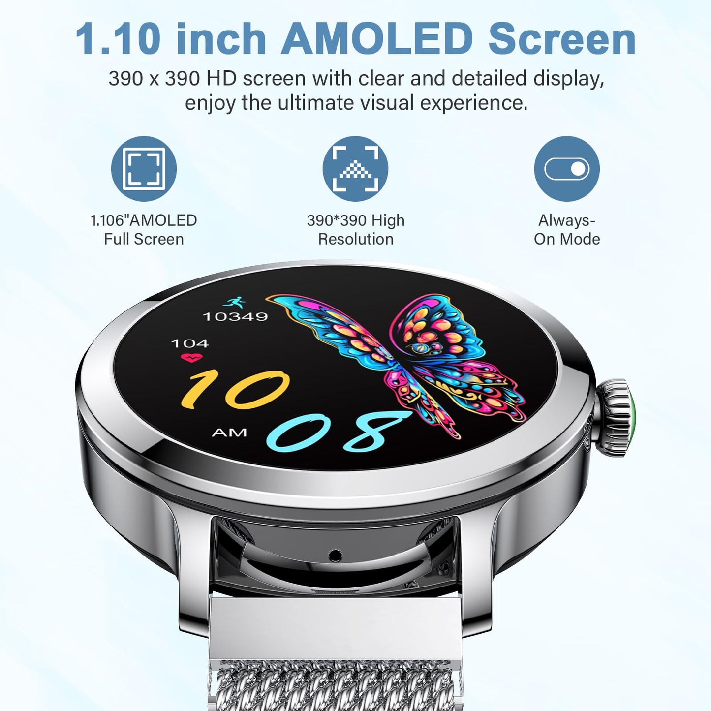 - Smart Watch for Women Answer/Make Calls, | 1.1" Touch Screen | Smart Watches with Heart Rate SpO2 Sleep Monitor -
