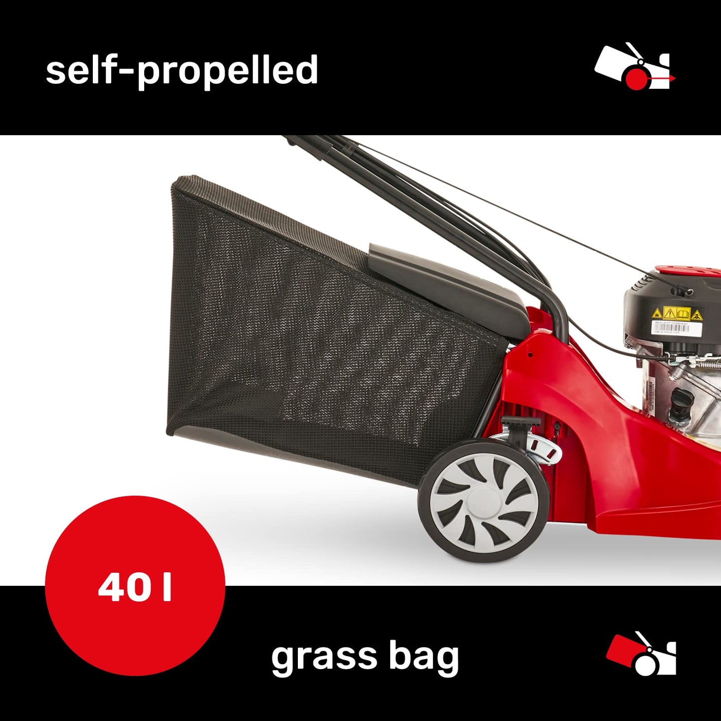 - Mountfield SP41 Petrol Lawnmower | Self-Propelled | 39cm Cutting Width -