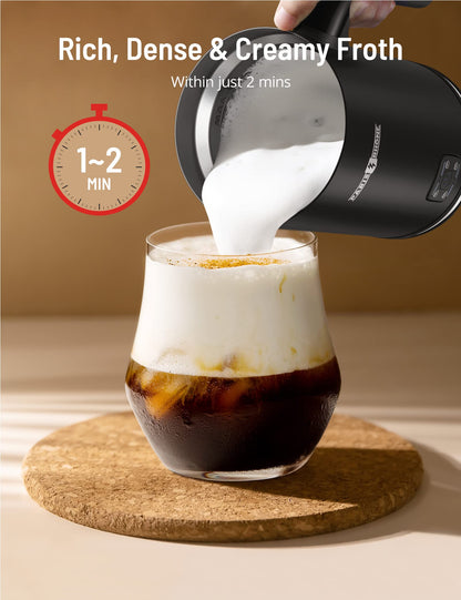 - Milk Frothers | 4-in-1 Automatic Warm and Cold Milk Foamer -