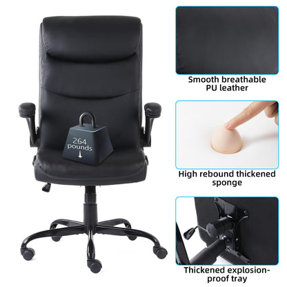 - Requena Executive Office Chair | With Flip-up Armrest | Ergonomic | Height Adjustable -