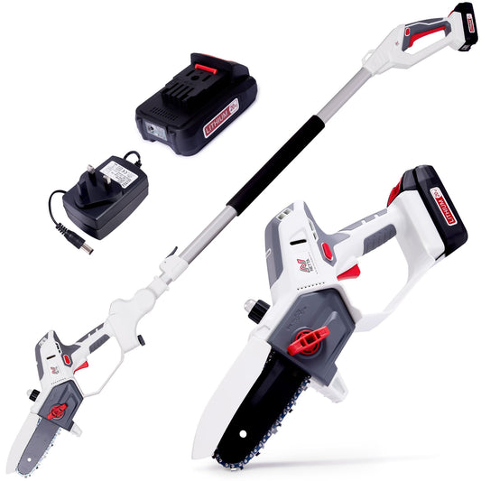 - NETTA Cordless 2-in-1 Pole & Handheld Garden Chainsaw | 20V MAX | Light-Weight | Battery & Charger Included -