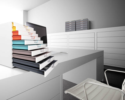 - Durable VARICOLOR MIX 10 Drawer Unit | Desktop Drawer Set with 10 Colour Coded Draws | Ideal for Storing Documents and Paper Work -