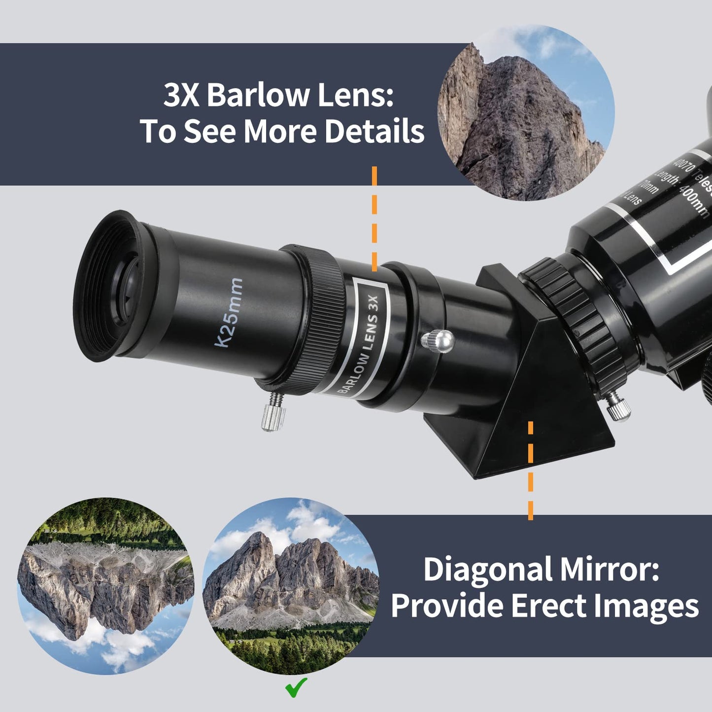 - Telescope for Astronomy | 200X Pro 400/70 FMC Glass Optical Refractor Telescope | With Adjustable Tripod -