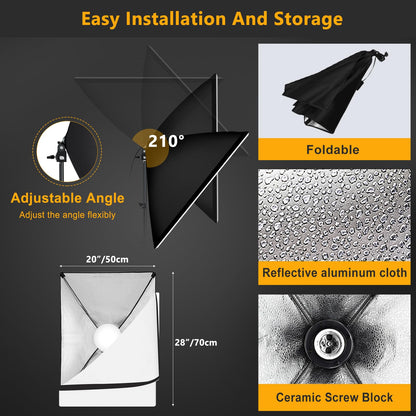 - MSKIRA Softbox Lighting Kit | 2X85W 2700-6400K | Bi-Color LED -