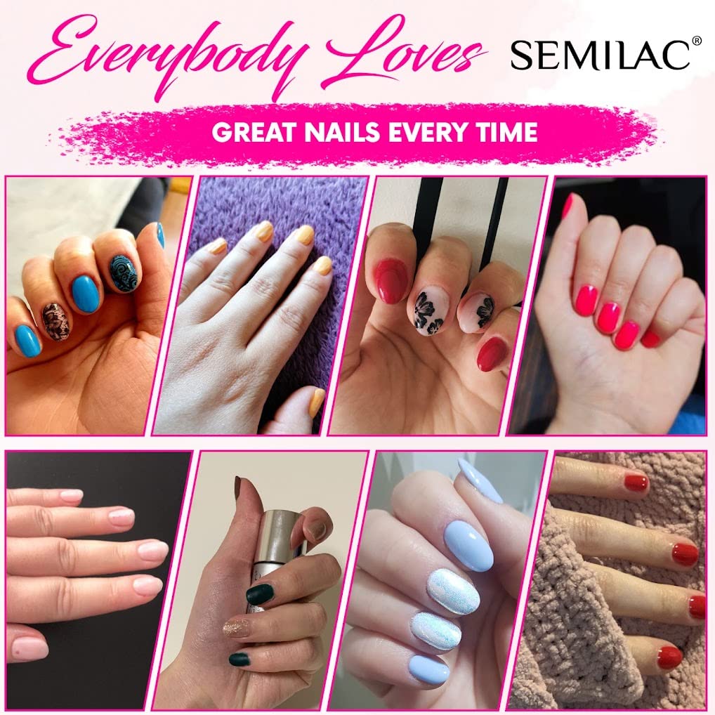 - SEMILAC Love Me Professional Gel Nail Starter Kit | UV Nail Lamp -