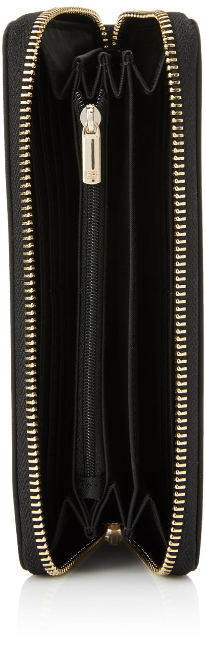 - Tommy Hilfiger Women's Poppy TH Large ZA AW0AW15642 Wallets | Black -