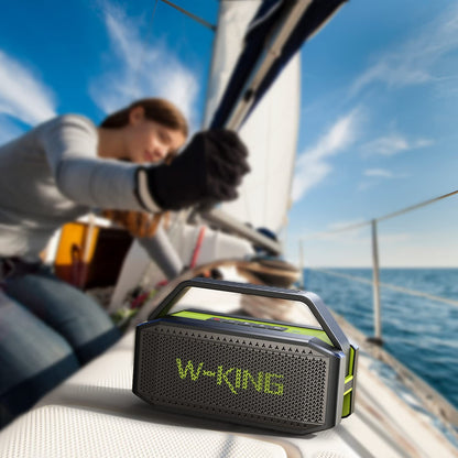 - W-KING Bluetooth Speaker, 100W PEAK 60W Loud Portable Wireless Waterproof Bluetooth Speaker IPX6
