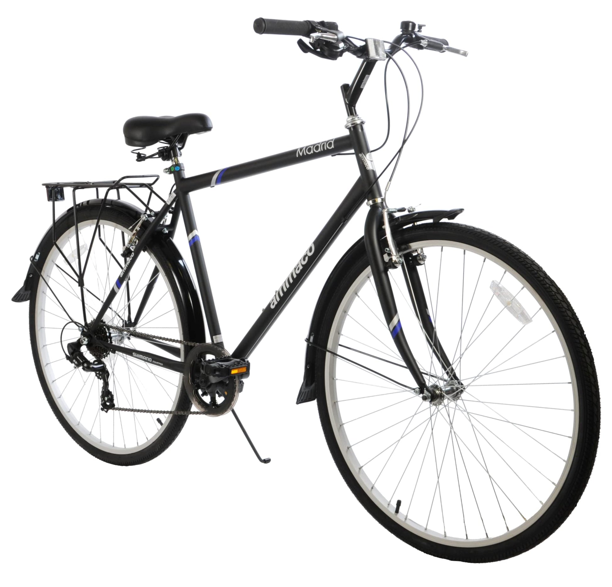 Ammaco Mens Hybrid Bike Madrid 700c Wheel Trekking Bike 23