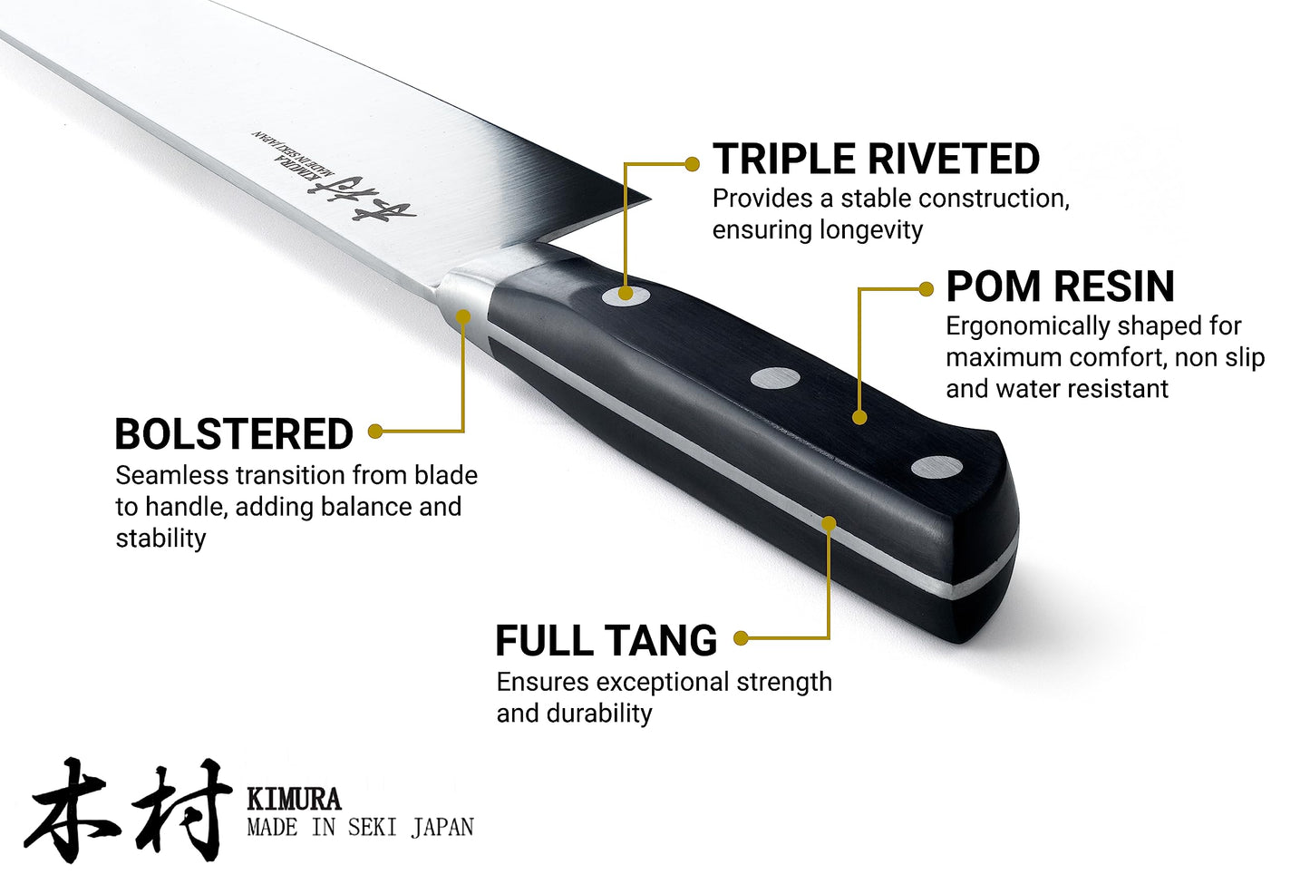 - Kimura Chef Knife | 8 inch Professional Kitchen Knife | Ultra Sharp -