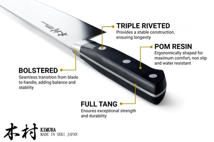 - Kimura Chef Knife | 8 inch Professional Kitchen Knife | Ultra Sharp -