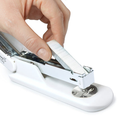 - Rapesco 1483 Germ-Savvy Antibacterial | ECO Sting Ray Half Strip Stapler | 1000 x 24/6 mm Staples | Soft White -