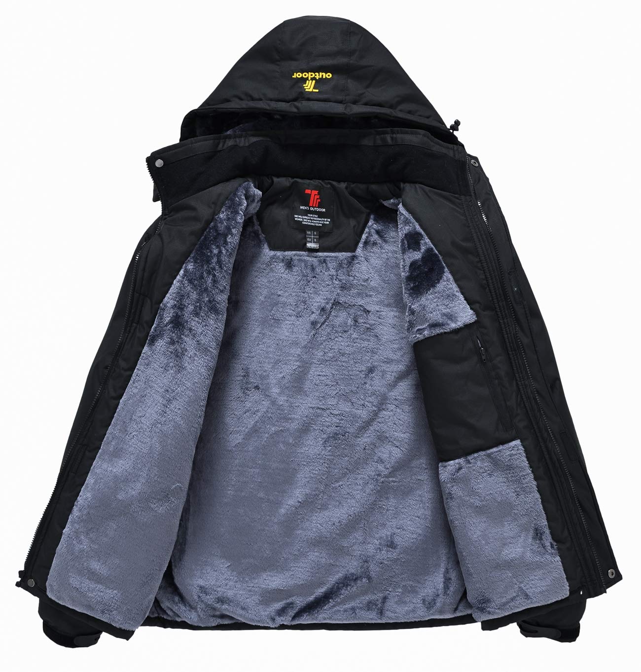 - donhobo Men's Fleece Jacket | Waterproof Warm Jacket | Windproof Camping Hiking Coat -