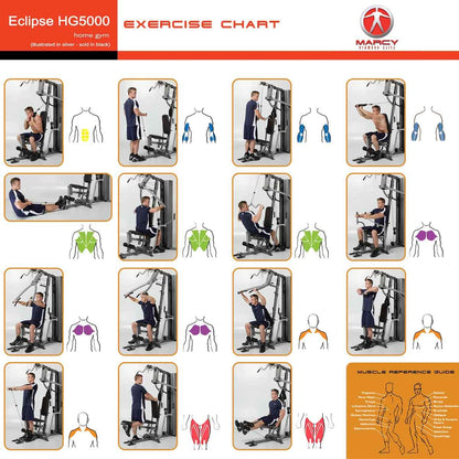 0 Marcy Deluxe Home Gym | Eclipse HG5000 | 90kg Weight Stack -