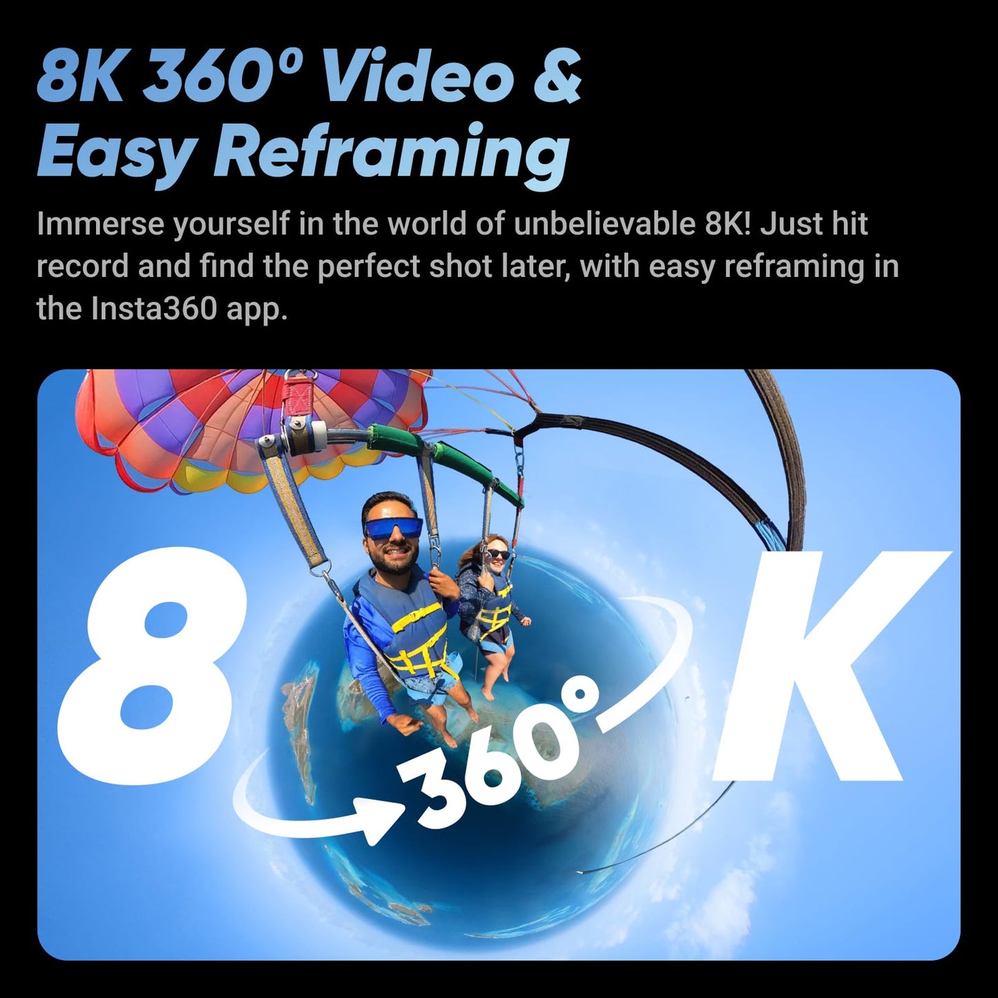 - Insta360 X4-8K Waterproof 360 Action Camera | 4K Wide-Angle Video | Invisible Selfie Stick Effect | Removable Lens Guards -