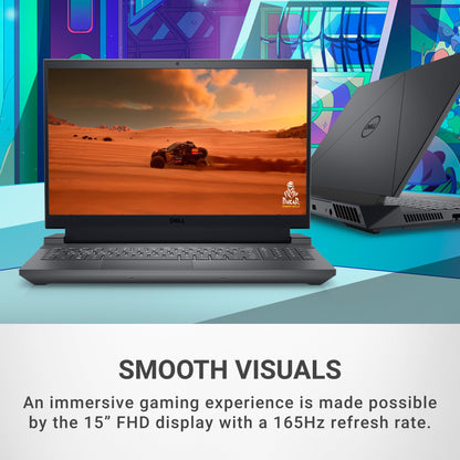 Dell G15 5530 15.6-inch FHD 165 Hz Gaming Laptop, Intel Core i7-13650HX, NVIDIA GeForce RTX 4060 8 GB, 16GB RAM, 512GB SSD, Windows 11 Home (Dark Shadow Grey)