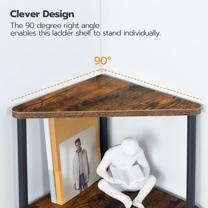 - HOOBRO Corner Shelf | Storage Shelving Unit | Corner Bookcase | 5-Tier Freestanding Bookcase -