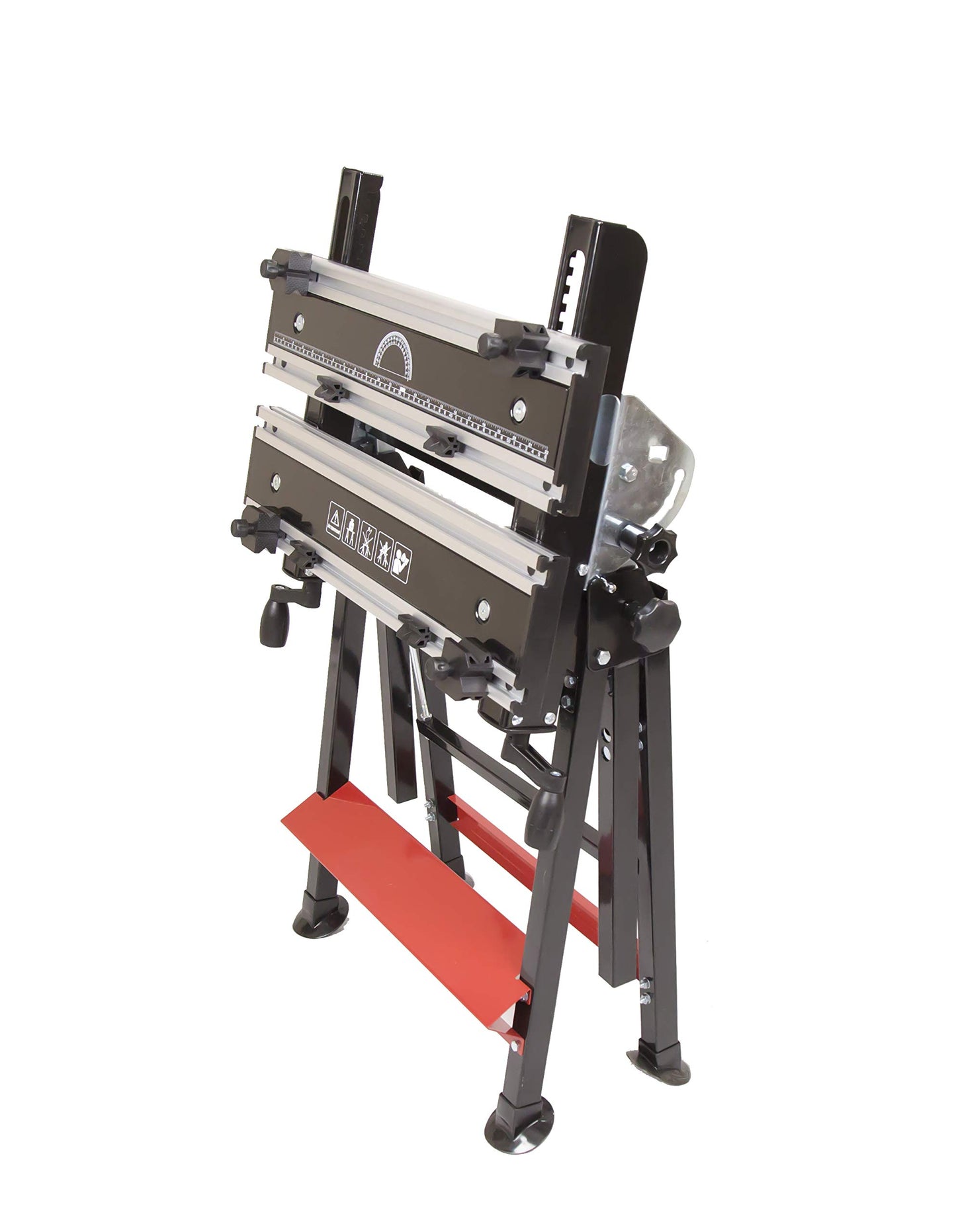 - LUMBER JACK Foldable Steel Metal Workbench with Aluminium Work Surface -