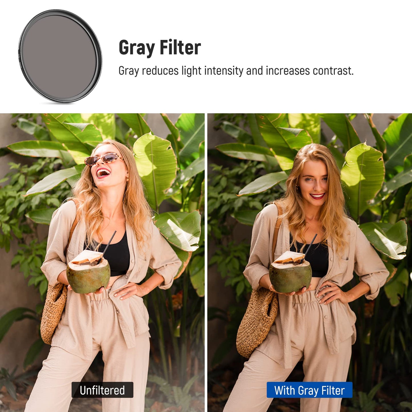 - Neewer 9PCS Full Color Lens Filter Set | 58mm Resin Lens Filters -
