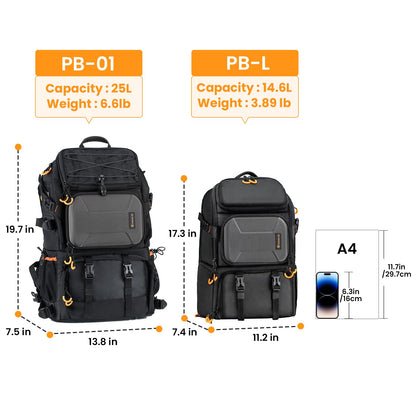 - TARION Camera Backpack, Waterproof Camera Bag with 15'' Laptop Compartment | Professional Photography Backpack -