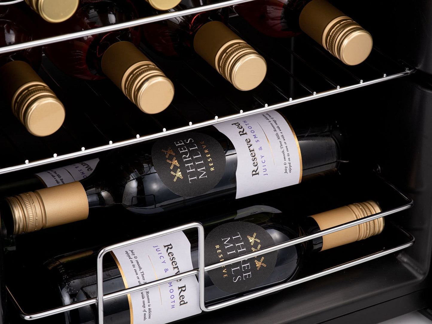- Subcold Viva28 LED | Under-Counter Wine Fridge Black | 3-18°C | Wine Cooler -