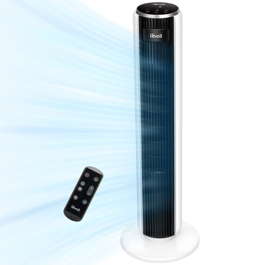 - LEVOIT 28 dB Tower Fan | QuietMark Certified Quiet Electric Cooling Fan -