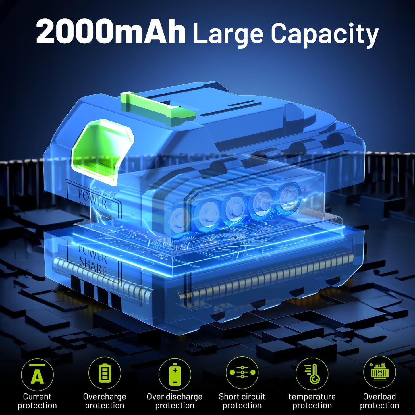 - VOERJIA 24V Metal Blade Strimmer, Telescopic Cordless Strimmer, 2x2000mAh Battery -