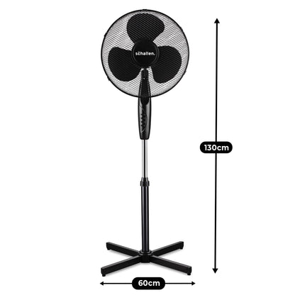 - Schallen 16" Electric | Oscillating Floor | Standing Tall | Pedestal Air Cooling Fan -