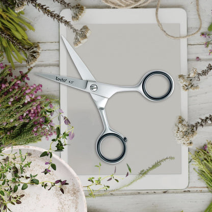 - Tecto 4.5" | Beard Moustache Scissors | Comb & Pouch | Stainless Steel Eyebrow Scissors -