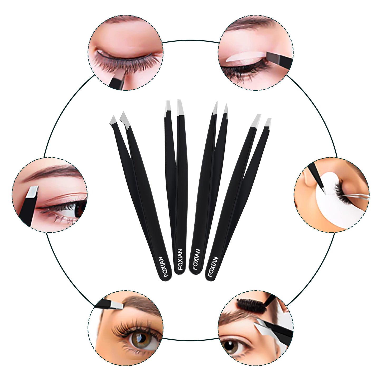 - Foxian Tweezers for Facial Hair -