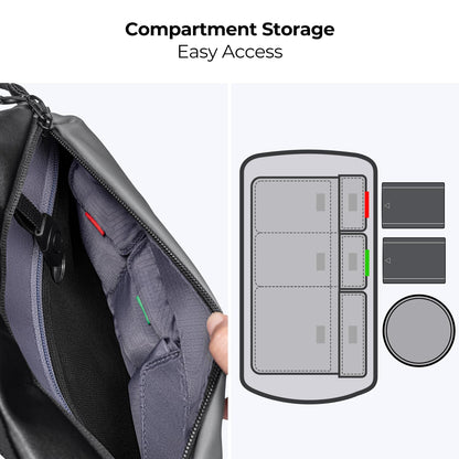 - K&F Concept Camera Sling Bag | 10L Camera Bag for DSLR and Lenses -