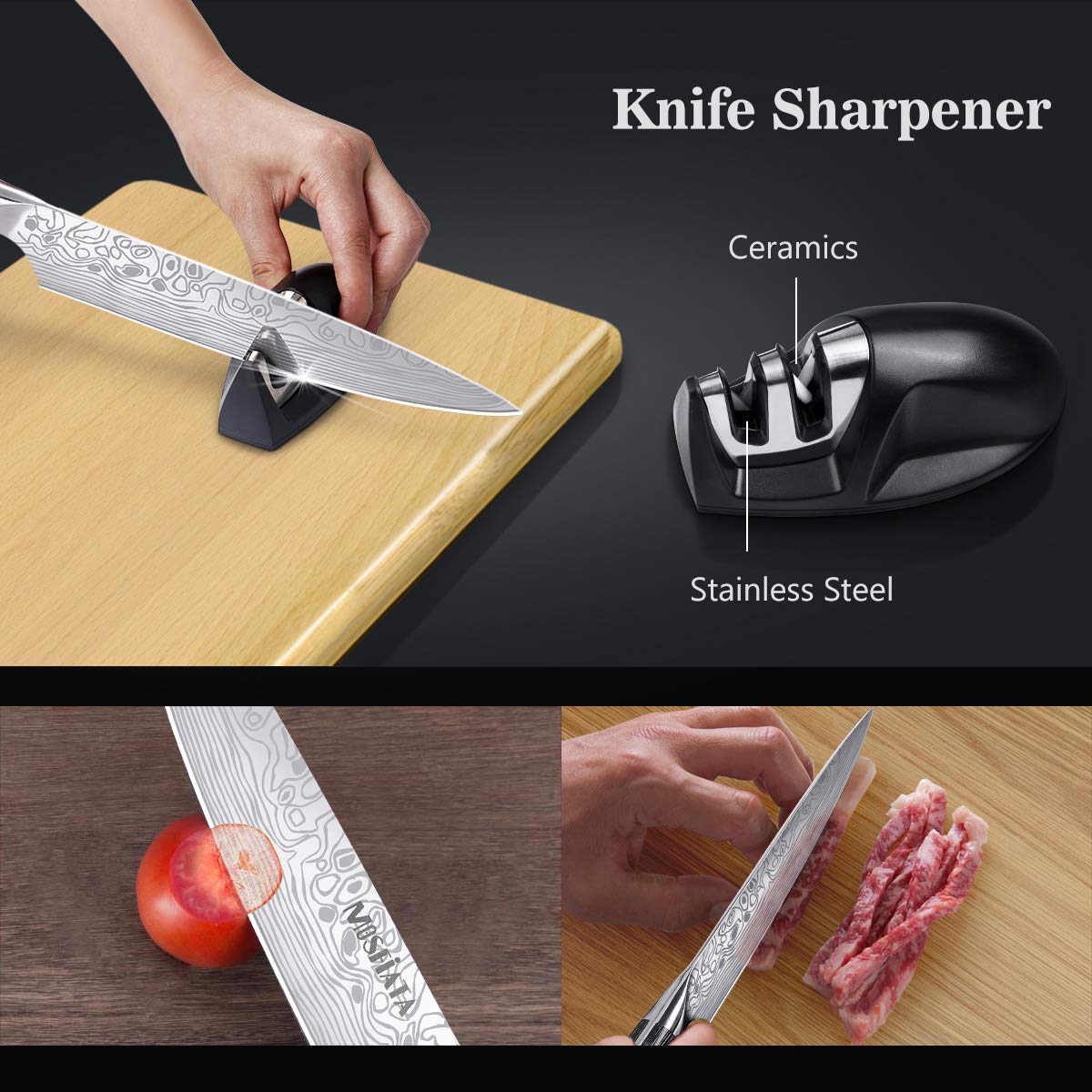 - MOSFiATA Ultra Sharp Kitchen Chef Knife 8 inch | Premier High Carbon German -