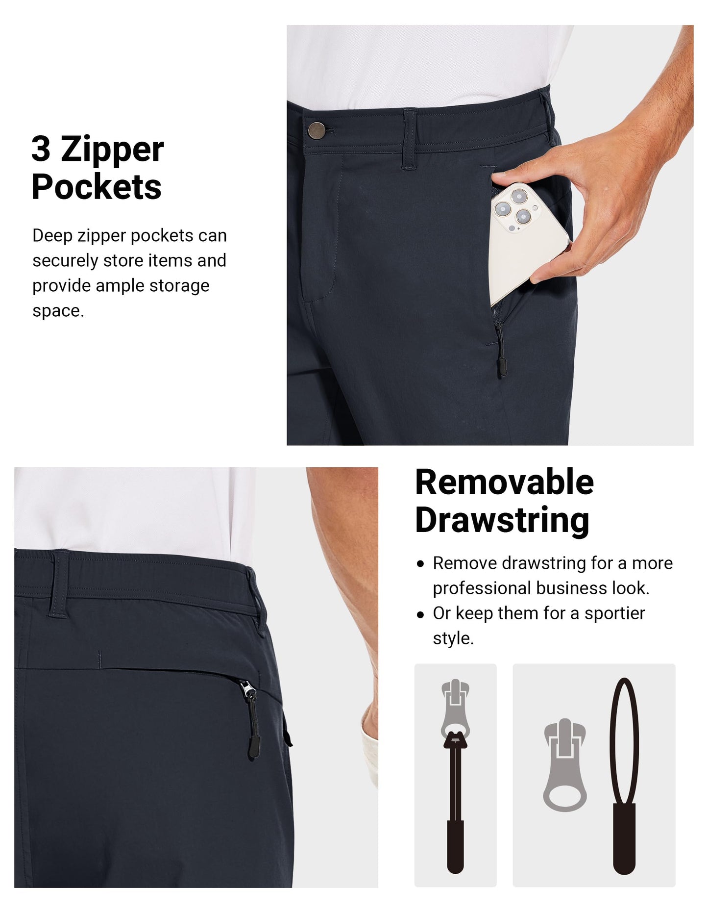 - SPECIALMAGIC | Slim-Fit Stretch Golf Pants | Water Resistant Hiking Pants -