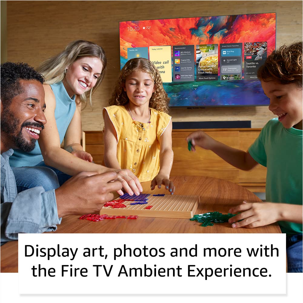 Amazon Fire TV 55-inch Omni QLED series 4K UHD smart TV, Dolby Vision IQ, local dimming, hands free with Alexa