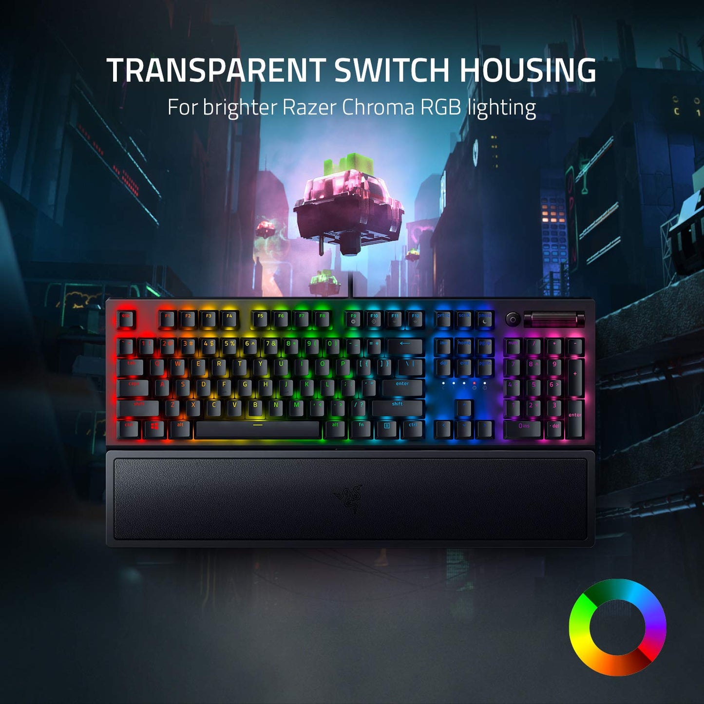 - Razer BlackWidow V3 (Green Switch) | Mechanical Gaming Keyboard | Wrist Rest | Black -