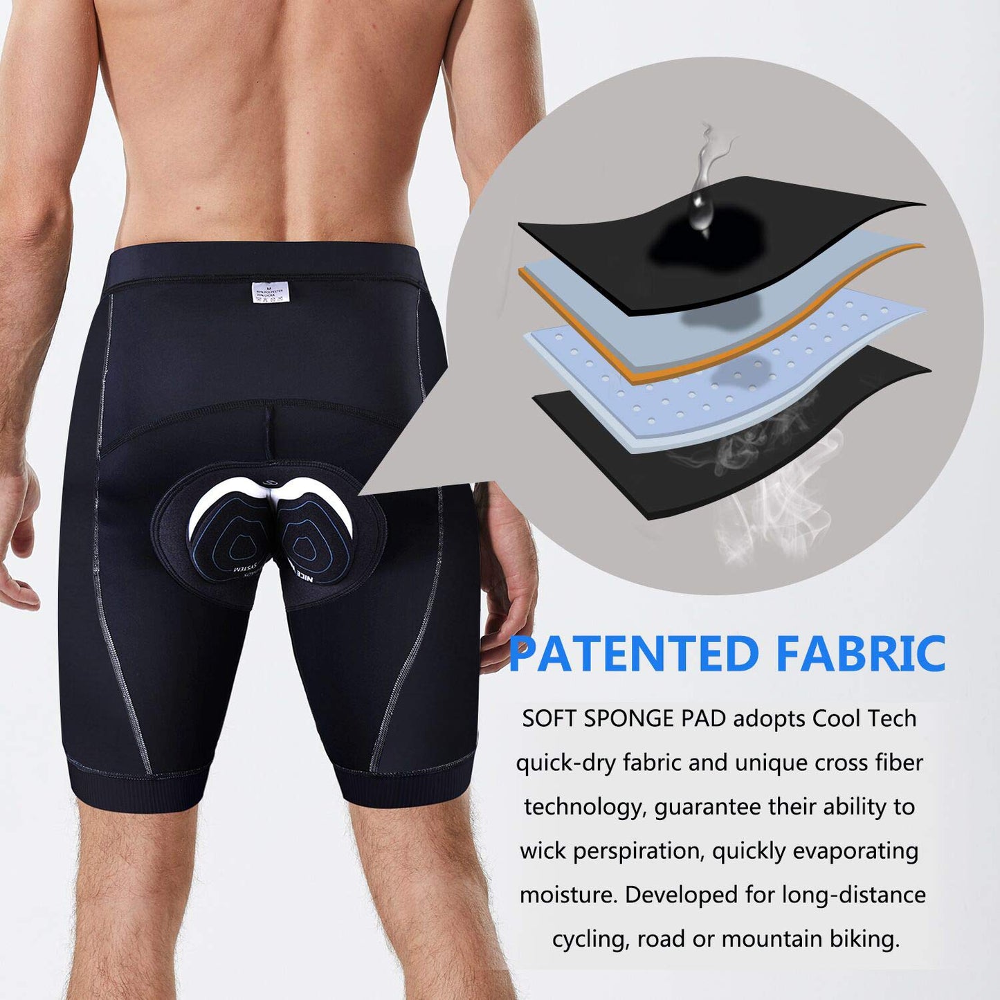 - NICEWIN Men’s Cycling Shorts | 3D Padded Quick-Dry Half Pants -