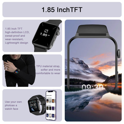 - IOWODO Smart Watch for Men Women (Answer/Make Calls) | Voice Assistant | 1.85" Fitness Watch with SpO2 Heart Rate Sleep Monitor -