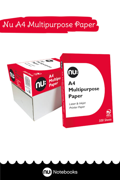 - NU: Multi-Purpose Printer Paper | White | 500 Sheets -