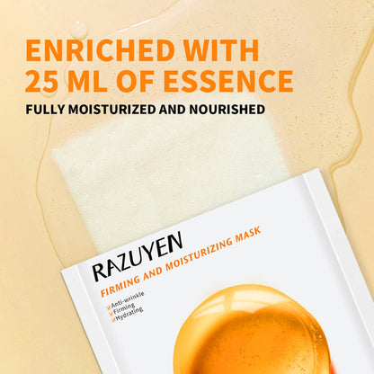 - RAZUYEN Firming Face Sheet Masks | Anti Wrinkle, Moisturising & Hydrating face mask | Set of 10 -
