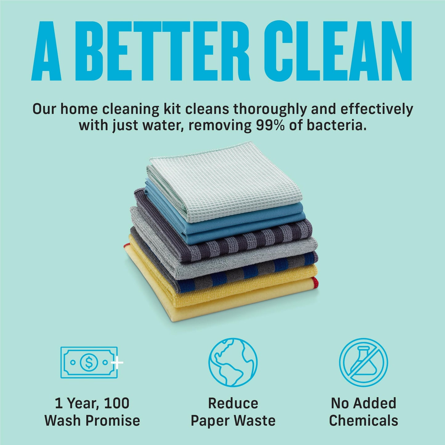 - E-Cloth Home Cleaning Set | Contains Multiple Microfiber Cleaning Cloths -