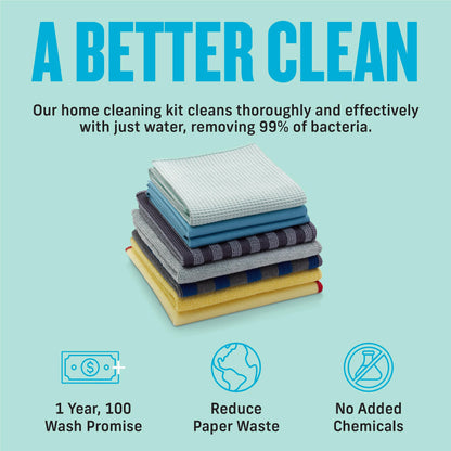 - E-Cloth Home Cleaning Set | Contains Multiple Microfiber Cleaning Cloths -