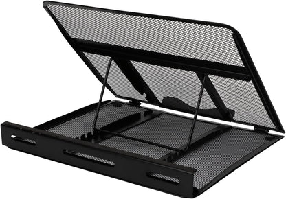 Amazon Basics Ventilated Adjustable Ergonomic Laptop Stand, 33 x 28.7 x 18.5 cm, Black