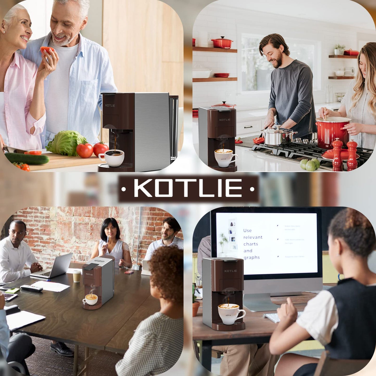 - KOTLIE Espresso 4in1 | Coffee Machine for Nespresso | Original/Dolce Gusto/L’OR/Starbucks/Ground Capsule -