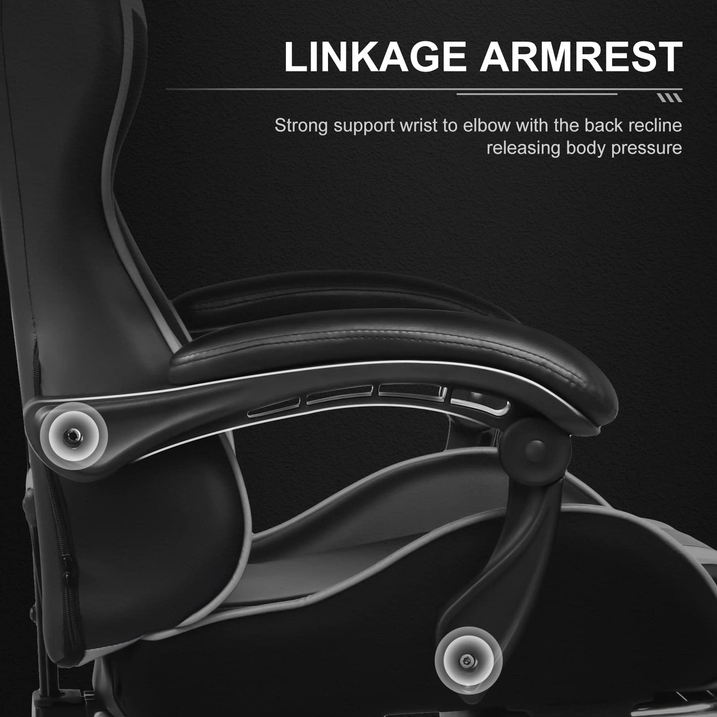 - GTPLAYER Gaming Chair | Massage Ergonomic Computer Chair | With Footrest -