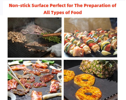 6 X Heavy Duty Oven Liner, Teflon Non-Stick Baking Mats, Washable Grill Mats for Ovens, Electric and Charcoal Grills, 34 x 24cm