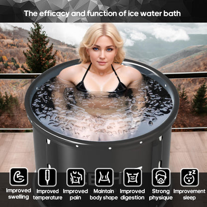 - Portable Foldable Bathtub for Adults | Soaking Bathtub for Cold Water Therapy Training -