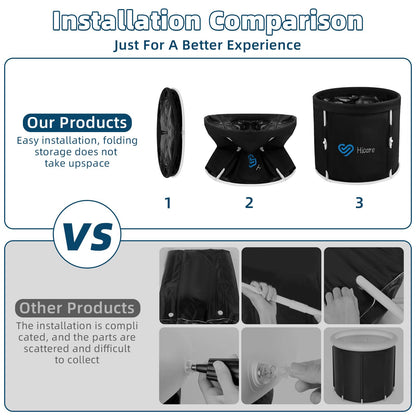 - Hicare One-second Foldbale Ice Bath |  Portable Ice Bath Tub for Recovery -