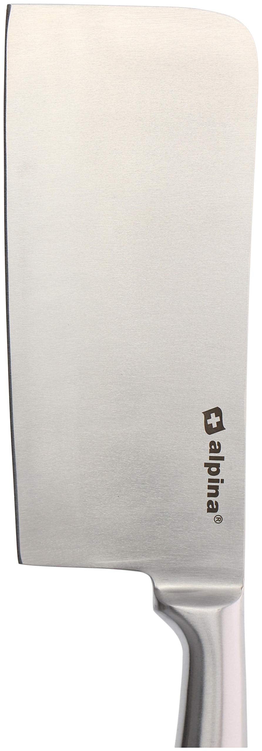 Alpina Cleaver Kitchen Cleaver I Stainless Steel 18cm for Bones Meat Kitchen Knife Cleaver Butcher Cleaver Meat Cleaver, Silver