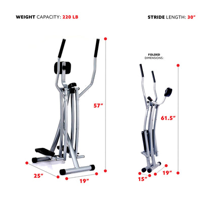 - Sunny Health & Fitness Elliptical Cross Trainer | w/ LCD Monitor -